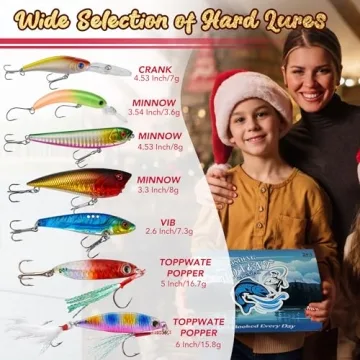 2025 Fishing Advent Calendar with 25 Lures and Surprise