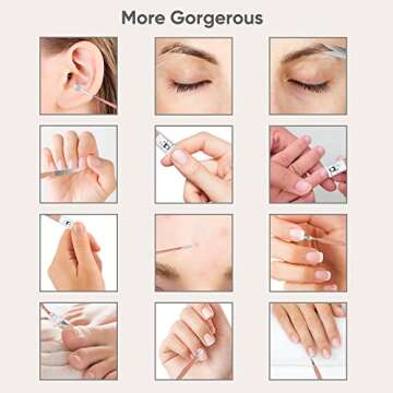 leiwo Manicure Set,Pedicure Kit Nail Scissors Stainless Steel Professional Toenails Cuticle Cutter Clipper Fingernails Grooming Kit with Pink Leather Travel Case (12pcs Pink)