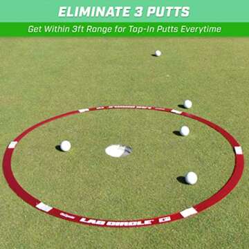 GoSports LAG CIRCLE 6 ft & 3 ft Chipping and Putting Improve Skills