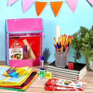 Qilery Complete School Supplies Pack for Students and Teachers