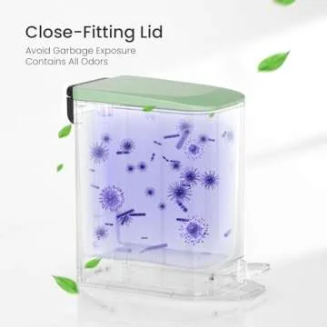 Cesun 6L Soft Close Step Trash Can for Small Spaces