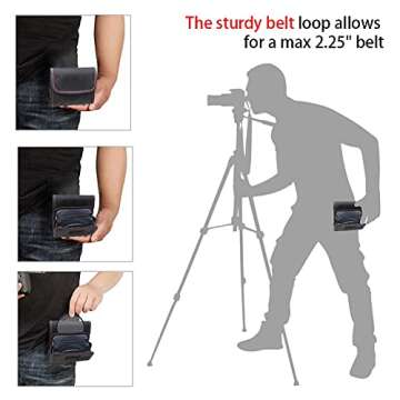DomeStar Filter Case, 2PCS 3-Pocket Camera Lens Filter Carry Case Professional Photography Filter Holder Belt Bag Pouch Water-resistant and Dustproof Design for 25mm-82mm Filters