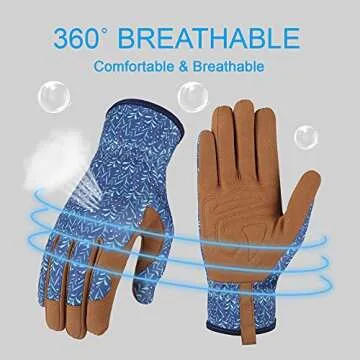 Bamllum Leather Gardening Gloves for Women - Durable & Stylish