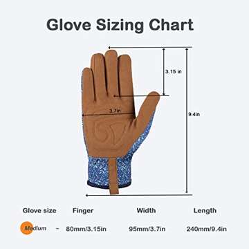 Bamllum Leather Gardening Gloves for Women - Durable & Stylish