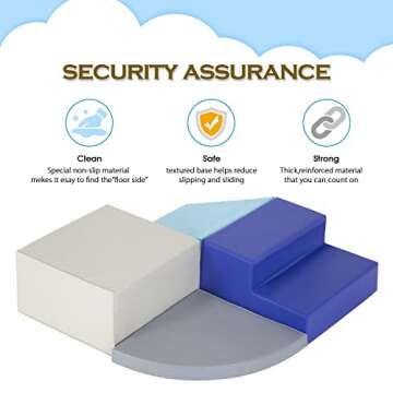 4-Piece Set Climbing Toys for Toddlers 1-3 and Climb Foam Play Set Babies Foam Blocks Toddler Climbing Toys Indoor Baby Climbing Toys Children’s Composite Toy for Crawling Climbing and Sliding