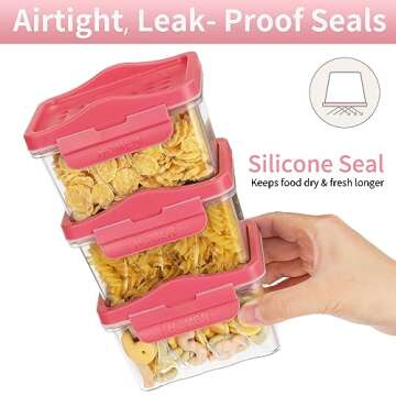 HOMER Food Storage Containers with Lids Airtight - 9 PCS BPA Free Plastic Containers Set for Kitchen Pantry Organize Cereal, Coffee, Pasta, Rice, Sugar, Flour - Labels & Marker