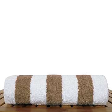 Luxury Hotel & Spa Towel 100% Cotton Pool Beach Towels - Cabana - Tan - Set of 4