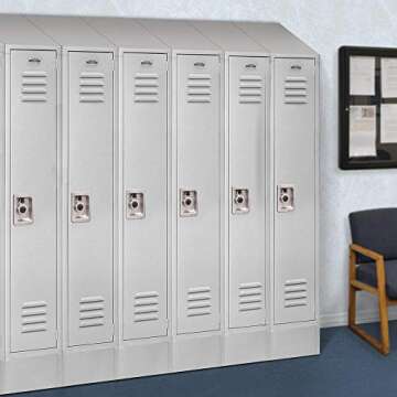 Salsbury Industries 61362GY-U Single Tier 36-Inch Wide 6-Feet High 12-Inch Deep Unassembled Standard Metal Locker, Gray
