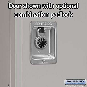 Salsbury Industries 61362GY-U Single Tier 36-Inch Wide 6-Feet High 12-Inch Deep Unassembled Standard Metal Locker, Gray