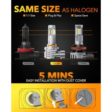 OXILAM H11 9005 Combo Bulbs 400% Brighter 320000lm