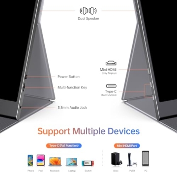 ForHelp 15.6" Portable 1080P External Monitor