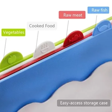 Index Color-Coded Cutting Boards Set for Kitchen Safety