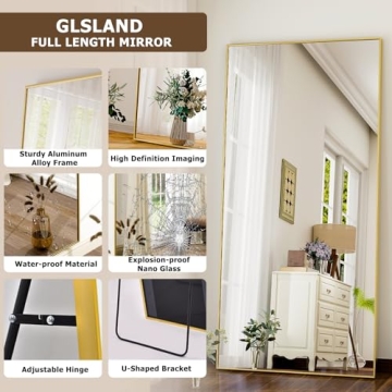 GLSLAND Extra Large Full Length Mirror - Modern Design