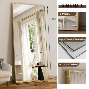 GLSLAND Extra Large Full Length Mirror - Modern Design