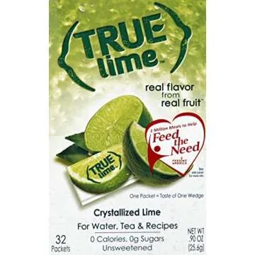 True Lime Crystallized Lime 32 x .8g Packets - Natural Lime Flavor