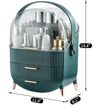 CANITORON Makeup Organizer with Transparent Cover and Drawers