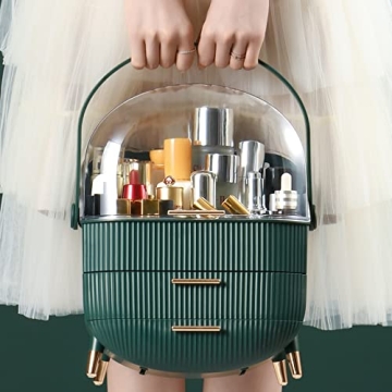 CANITORON Makeup Organizer with Transparent Cover and Drawers