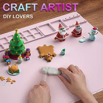 Silicone Craft Mat - 20"x16", Nonstick with Magnetic Cup for Art