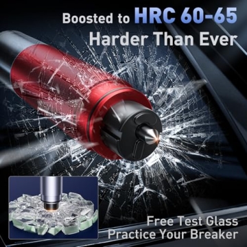 SKINNYON Emergency Car Window Breaker Tool - 2 in 1 Life Hammer and Seatbelt Cutter