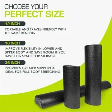 ProsourceFit High Density Foam Roller for Strength & Stretching