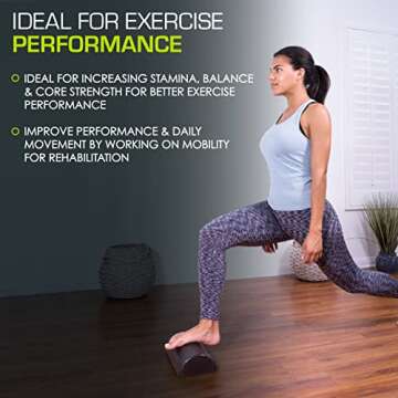 ProsourceFit High Density Foam Roller for Strength & Stretching