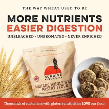 Organic Heritage Whole Wheat Pastry Flour for Easy Baking
