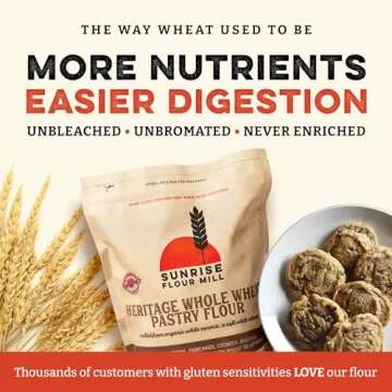 Organic Heritage Whole Wheat Pastry Flour for Easy Baking