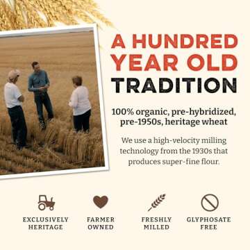 Organic Heritage Whole Wheat Pastry Flour for Easy Baking