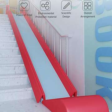 LTINN Kids Folding Slide, Extra Long Children Slide, Sturdy Slipping On The Stairs Slide, Toddler Pl...