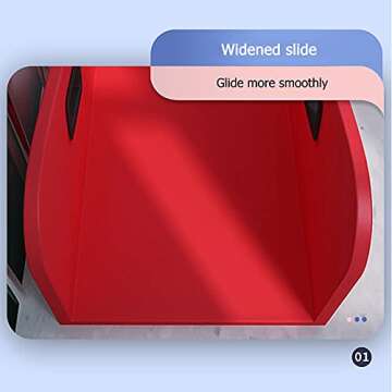 LTINN Kids Folding Slide, Extra Long Children Slide, Sturdy Slipping On The Stairs Slide, Toddler Playground, for Indoor Outdoors Garden, Easy Assembly