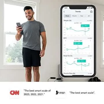 WYZE Smart Scale X for Body Weight, Digital Bathroom Scale for BMI, Body Fat, Water and Muscle, Hear...