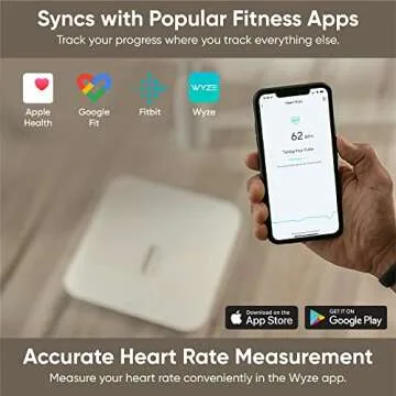 WYZE Smart Scale X for Body Weight, Digital Bathroom Scale for BMI, Body Fat, Water and Muscle, Heart Rate Monitor, Body Composition Analyzer for People, Baby, Pet, 400 lb, White