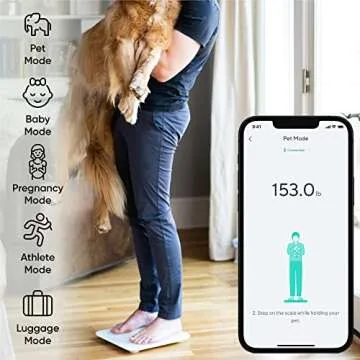 WYZE Smart Scale X for Body Weight, Digital Bathroom Scale for BMI, Body Fat, Water and Muscle, Heart Rate Monitor, Body Composition Analyzer for People, Baby, Pet, 400 lb, White