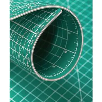 Density-upgraded 9"x12" Self Healing Cutting Mat, Idemeet Rotary Sewing Mat for Crafts, 5-Ply Blade Table Protector Cut Board for Fabric Leather Cutting Quilting Modeling Hobby Project, A4, Green