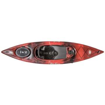 Old Town Canoes & Kayaks Dirigo 106 Recreational Kayak, Black Cherry, 6 Inches, Length 10 ft