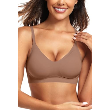 Vertvie Women's Seamless Wireless Push Up Bra - Soft Comfort & Full Coverage