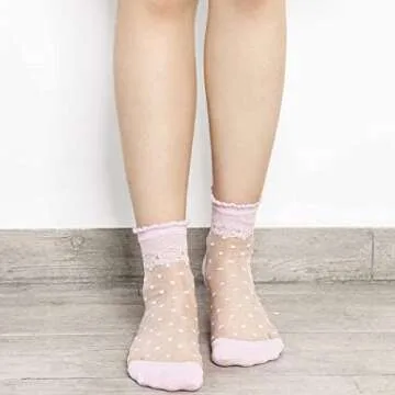 Campsis Sheer Ruffle Socks for Women | Stylish Comfort