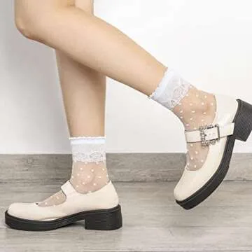 Campsis Sheer Ruffle Socks for Women | Stylish Comfort