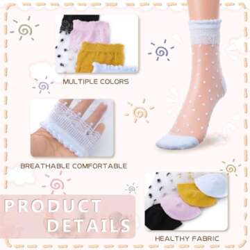 Campsis Sheer Ruffle Socks for Women | Stylish Comfort