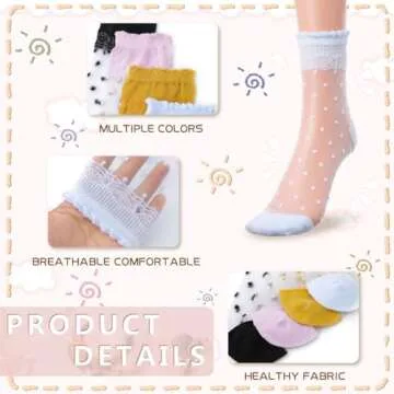 Campsis Sheer Ruffle Socks for Women | Stylish Comfort