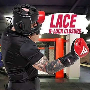 RDX Headgear for Boxing, Maya Hide Leather, for MMA Sparring Grappling Kickboxing Taekwondo Karate BJJ Fighting