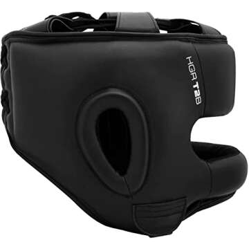 RDX Headgear for Boxing, Maya Hide Leather, for MMA Sparring Grappling Kickboxing Taekwondo Karate BJJ Fighting