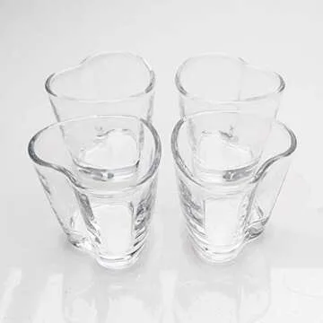 LENITH Heart-Shaped Shot Glasses Set for Soju and More