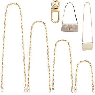 LOVLLE 4 Packs Gold Purse Chain Strap - Versatile Lengths For Handbags
