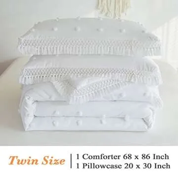 OARAGE Boho Twin Comforter Set for Stylish Bedroom Comfort
