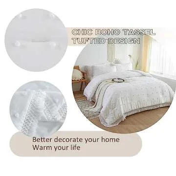 OARAGE Boho Twin Comforter Set for Stylish Bedroom Comfort