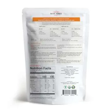 Miss Jones Baking Organic Pumpkin Bread, Muffin, Cookie & Pancake Mix, Vegan-Friendly, Dairy and Soy...