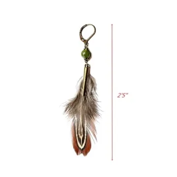 Handcrafted Native American Feather Earring for Men