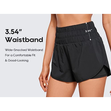 High Waisted 2 in 1 Running Shorts for Women