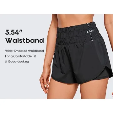 High Waisted 2 in 1 Running Shorts for Women